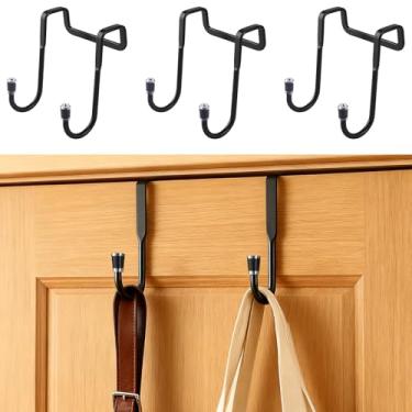 Imagem de Pacote com 3 ganchos de armário, ganchos para cabenit sobre a porta, toalha de cozinha de parede para armários e casacos