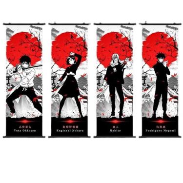 Imagem de Pôster de decoração de parede de 4 painéis Jujutsus Kaisens Itadoris Yujis Okkotsu Yuta Kugisa