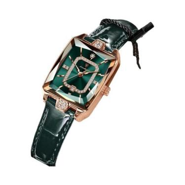 Imagem de Relógio De Pulso Feminino De Quartzo Em Couro Luxuoso E Impermeável, E