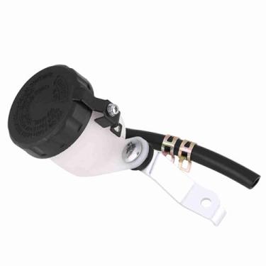 Imagem de Generic Adequado para CBR1000RR/S 04-15 CBR600RR 07-15 Reservatório de Freio Garrafa de Fluido Durável para Motocicleta, Fácil Instalação para Pilotos Plástico Preto Branco 2,28" X 2,24" X 3,93"