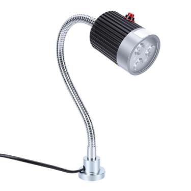 Imagem de Diydeg Luz de Trabalho Led, 30cm Flexível Pescoço de Ganso Máquina de Luz de Trabalho Lâmpada Pescoço de Ganso para Bancada de Torno Grill Oficina Iluminação Industrial (plugue da ue)