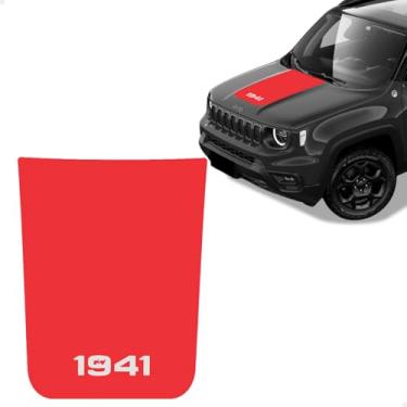 Imagem de SPORTINOX, Adesivo Aplique Capo Para Jeep Willys Renegade 2025 Vermelho