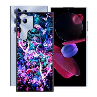 Imagem de YQINHHME Capa para Oukitel C61 (6,9 polegadas), capa de telefone preta macia TPU bumper capa protetora contra quedas de silicone à prova de choque de grau militar para Oukitel C61 - Lively