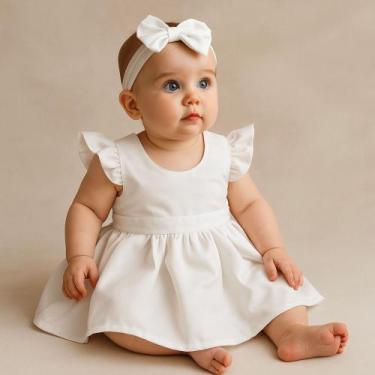 Imagem de Vestido Para Bebê Menina Jana Vestido de Festa Casamento Batizado Vári
