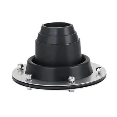 Imagem de Aymzbd Anel de proteção à prova de fogo em silicone para chaminé/fogão, protetor de cano para barraca/galpão, Preto