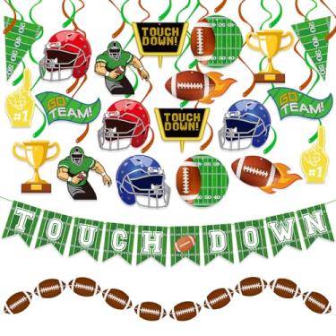 Imagem de Labrostar 34 peças decorações de festa de futebol Super Bowl suprimentos de festa acessórios de dia de jogo porta traseira de aniversário