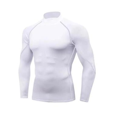 Imagem de Camiseta De Compressão De Manga Longa Para Homens, T-Shirt De Fleece P