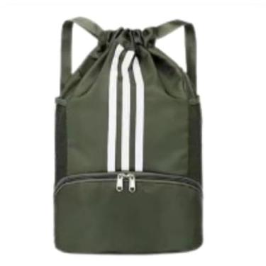 Imagem de Bolsa Mochila Saco Multifuncional Academia Impermeável Resistente de Esportiivo(Verde militar)