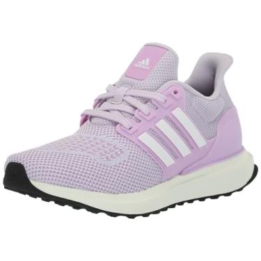 Imagem de adidas Tênis infantil unissex Ubounce Alphaskin, Lavanda gelada/branco/lilás, 2 Little Kid