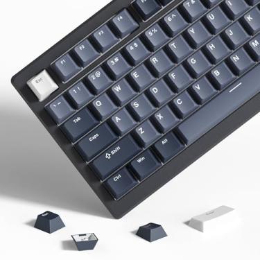 Imagem de Womier Keycaps for Mechanical Keyboard, PBT Keycaps Cherry Profile, Shine Through Key Cap 60 65 75 100 Percent for 61/64/68/84/87/100/104/108 Retro Gaming Mechanical Keyboard-Grey