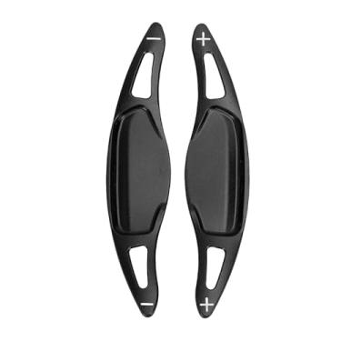 Imagem de Fabater 2 PCS Volante Paddle Shifter Extension Material de Liga de Alumínio Resistente para Stinger 2018 e Posterior, Proteção Decorativa para Condução Diária (Preto)