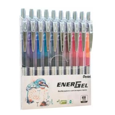 Imagem de Caneta Energel Infree 0.5mm com 10 cores Pentel