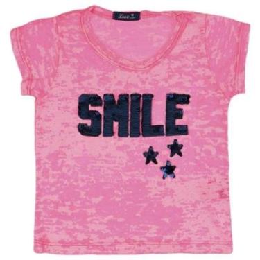 Imagem de Blusa Infantil Look Jeans Neon Collor - ROSA - 04-Feminino