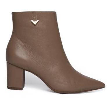 Imagem de Bota Feminina Via Marte Couro Bico Fino Bege-Feminino