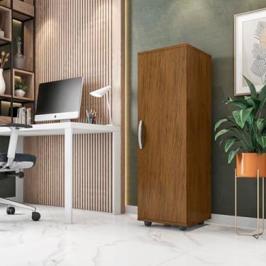 Imagem de Armário Multiuso Elite 1 Porta 3 Nichos Escritório Lavanderia (Freijó)