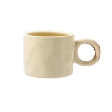 Imagem de Martelo característico de cerâmica xícara de café da manhã utensílios de mesa personalizados requintados - amarelo leite 450 ml