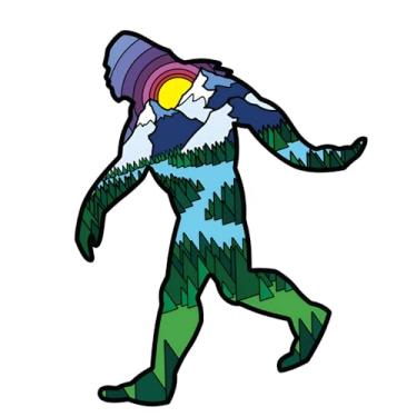 Imagem de Adesivos de carro silhueta de floresta de montanha, pacote com 2 adesivos de janela de vinil, design de cena da natureza para carros, caminhões, SUVs, adesivos de carro e decalques c064