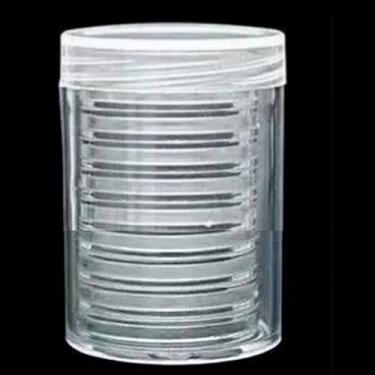 Imagem de 20 porta-cápsulas de moedas, ajuste direto, 19 mm, com tubo de armazenamento (tamanho meio dólar)