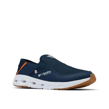 Imagem de Columbia Sapato náutico masculino casual, Azul-marinho universitário/laranja faísca, 14 Wide