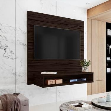 Imagem de Painel de TV Pequeno 32 Polegadas Quarto Sala Apartamento MDP Resistente (MALBEC)