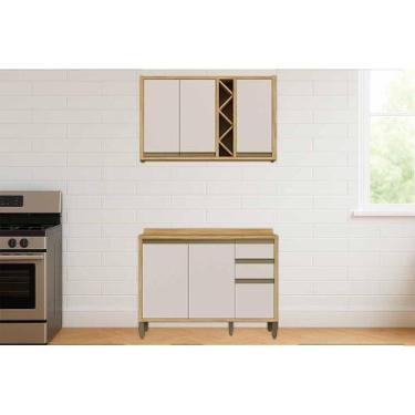 Imagem de Kit Modulado Ronipa 2 Peças Tempranillo C2P58 Amendoa/Off White