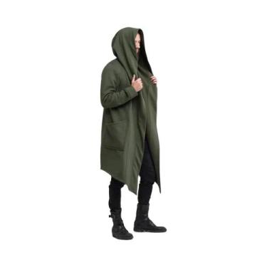 Imagem de Casaco Masculino De Inverno Com Capuz Forrado Em Fleece, Trench Coat D