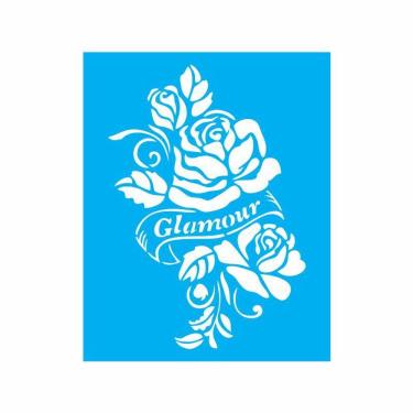 Imagem de Stencil Tamako Rosas Glamour - 20X25Cm - Ref 9109