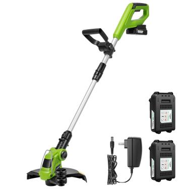 Imagem de VIVOSUN Aparador de cordas sem fio de 30,5 cm, comedor de ervas daninhas 20V 2,0Ah, controle de 2 velocidades com cabeça, mastro e alça ajustáveis, carretel, aparador leve e compacto, 2 pilhas e