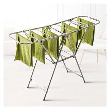 Imagem de LaYiQimn Aerofólio de Aço Inoxidável Roupas Airfoil Roupas Airfoil Roupas Dobráveis Airer Roupas Airer Secador de Piso para Uso Interno e Externo Cabideiro Dobrável