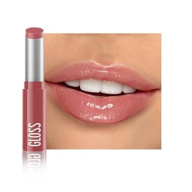 Imagem de HHLTOH 1 batom de manteiga rosa pálido, protetor labial matizado, batom hidratante brilhante para mulheres, brilho labial hidratante e nutritivo para lábios secos, delineador labial leve, maquiagem