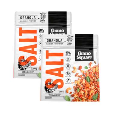 Imagem de Kit 2X: Granola Salt Tomate com Manjericão Sem Glúten GranoSquare 200g