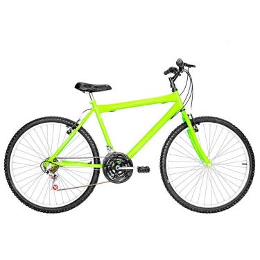 Imagem de Bicicleta Masculina Aro 26 Mtb Alumínio Natural 18 Marchas Cor Verde Claro