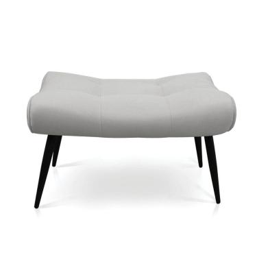 Imagem de Puff Sher Suede Pés Palito De Ferro - D'Rossi Cor Cinza