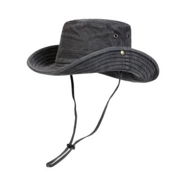 Imagem de Chapéu Bucket Masculino De Aba Larga Lavado, Casual Para Exterior, Pro