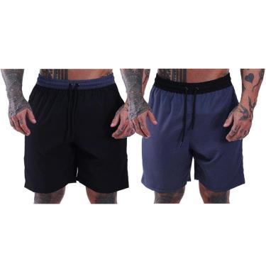 Imagem de Kit 2 Bermudas em Tactel Com Elastano MXDConceito Com Bolsos-Masculino