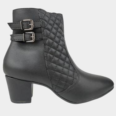 Imagem de Bota Feminina Lavalleja Cano Médio Salto Bloco Cor:;Tamanho:33-Feminino