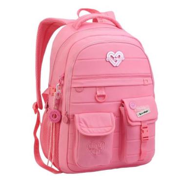 Imagem de Mochila Costas Color Up 18'' Meninas Juvenil Escolar Passeio Cor:Rosa 