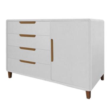 Imagem de Cômoda Infantil Capri Com Porta Puppi Móbile, Branco