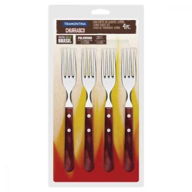 Imagem de Garfos Jumbo Churrasco Tramontina Polywood 4Pç