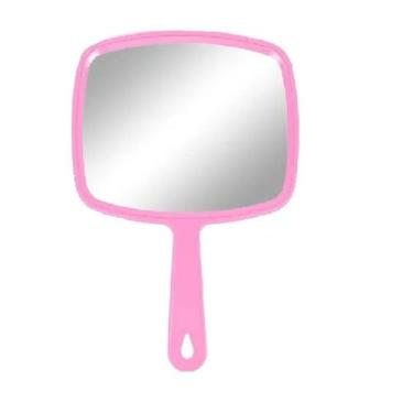 Imagem de Espelho De Mão Com Alça P/ Maquiagem Cabeleireiro Salão 30CM - Moment,