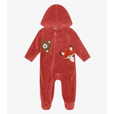 Imagem de Macacão Infantil Com Capuz em Plush Trick Nick Laranja, M, Laranja