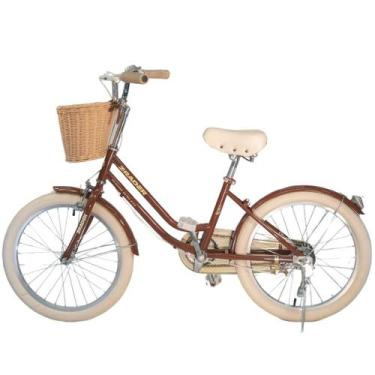 Imagem de Bicicleta Infantil Bike Aro 20 Retro Menina - Zrader, Marrom