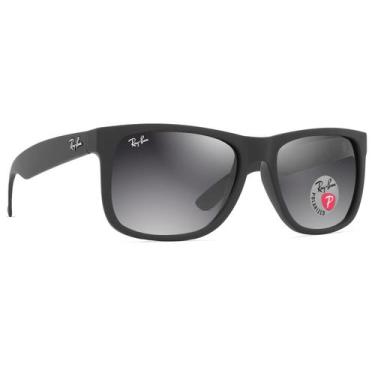 Imagem de Óculos de Sol Ray Ban Justin Polarizado RB4165L Preto Fosco 622/T3-55,