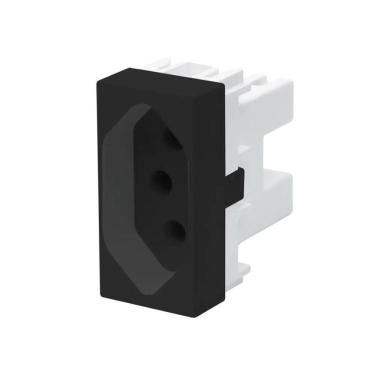 Imagem de Módulo Fame Habitat Black - Tomada 2p+t 20a~250v