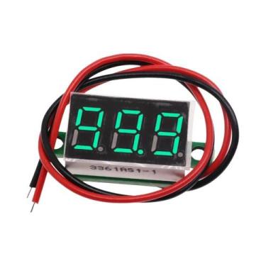 Imagem de Voltímetro Digital Mini De 0,28 Polegadas 0-100V Com 2 Linhas E 3 Fios
