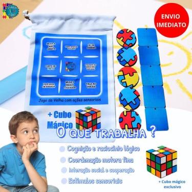 Imagem de Saquinho Com Jogos E Brincadeiras Cognitivas Para Autistas - Coleção T