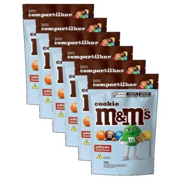Imagem de Kit 6 Confeito Chocolate Edição Elimitida Cookie M&M'S 120G