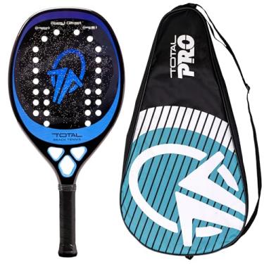 Imagem de Raquete Beach Tennis Carbono 12k Total Pro + Capa | Leve e equilibrada | 1 ano de garantia