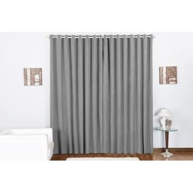 Imagem de cortina para sala quarto em tecido oxford cinza 3,00x2,20 - B.F CONFEC