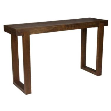 Imagem de Aparador Bistrô em Lisie com Vidro 130cm Madeira Maciça Marrom - Doma